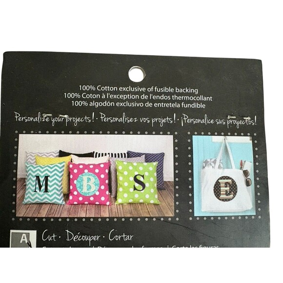 Make It Mine Iron On Fabric 45 Letters & Symbols 6" Alpha Upper Panel Sweet New! - Picture 6 of 9